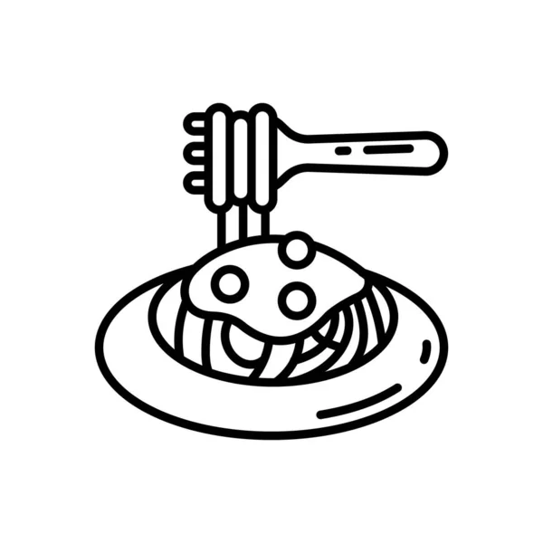 Pasta Icon Vector Logotype — Stock Vector