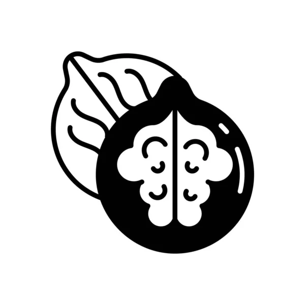 Nötter Ikonen Vektor Logotyp — Stock vektor