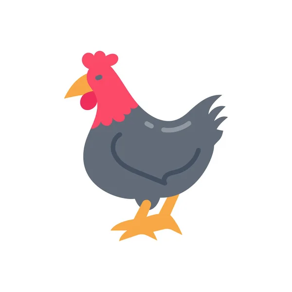 Ikona Kurczaka Wektorem Identyfikator — Wektor stockowy