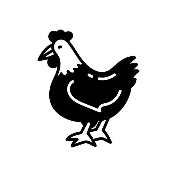 Csirke Ikon Vektorban Logotípus — Stock Vector