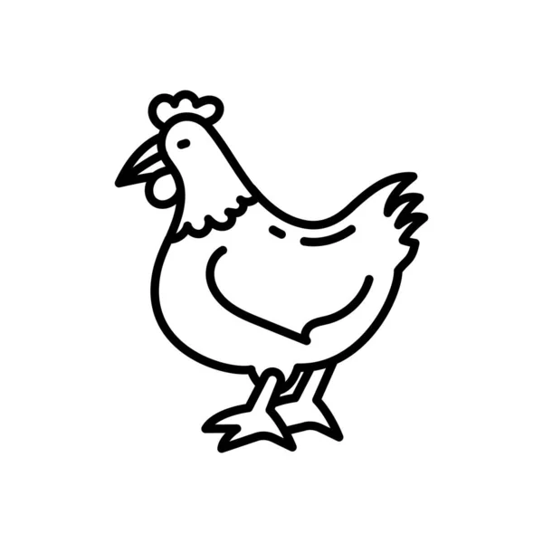 Ikona Kurczaka Wektorem Identyfikator — Wektor stockowy