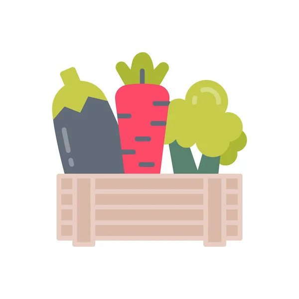 Icône Alimentation Biologique Vecteur Logotype — Image vectorielle