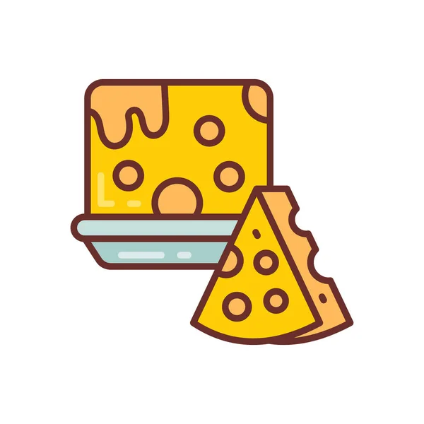 Cheese Icon Vector Logotype — Stock Vector