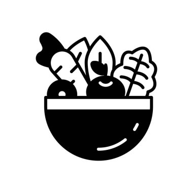 Vektör olarak salata barı simgesi. Logotype
