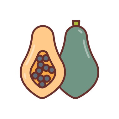 Vektör olarak Papaya simgesi. Logotype