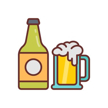 Vektör olarak bira simgesi. Logotype