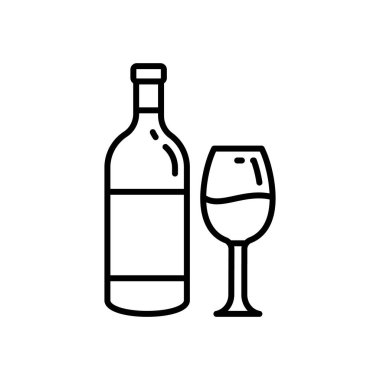 Wine icon in vector. Logotype clipart