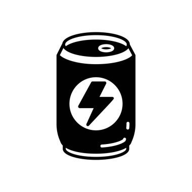 Enerji İçecekleri ikonu vektörde. Logotype