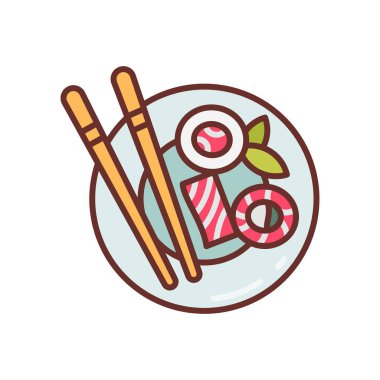 Vektör olarak somon simgesi. Logotype