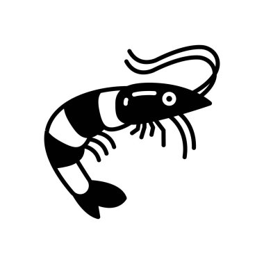 Vektör olarak karides ikonu. Logotype