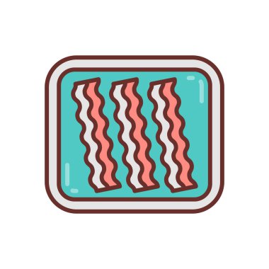 Pastırma simgesi vektörde. Logotype