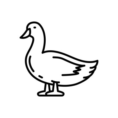 Ördek simgesi vektörde. Logotype