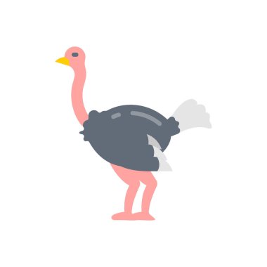 Vektör olarak devekuşu simgesi. Logotype