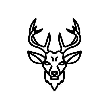 Vektör olarak geyik eti simgesi. Logotype