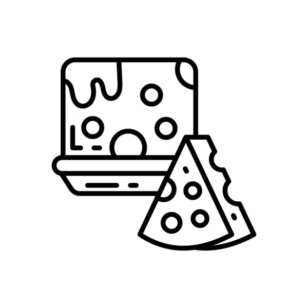Ícone Queijo Vetor Logotipo —  Vetores de Stock