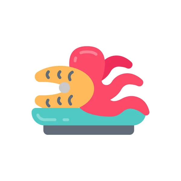 Ícone Sea Food Vetor Logotipo — Vetor de Stock