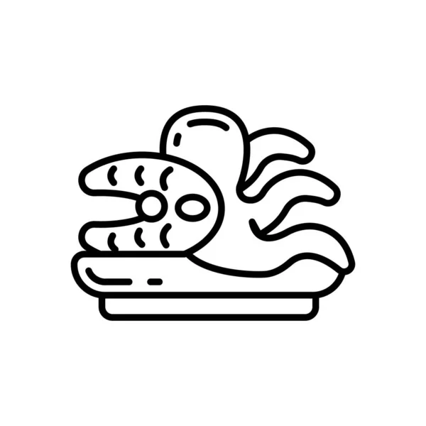 Sea Food Ikon Vektor Logotyp — Stock vektor