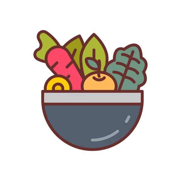 Ícone Barra Salada Vetor Logotipo — Vetor de Stock