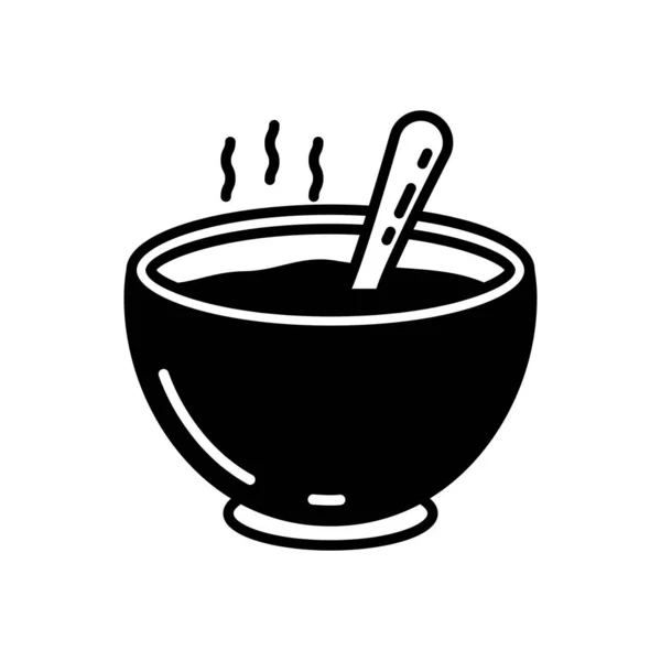 Soup Bar Symbol Vektor Logotyp — Stockvektor