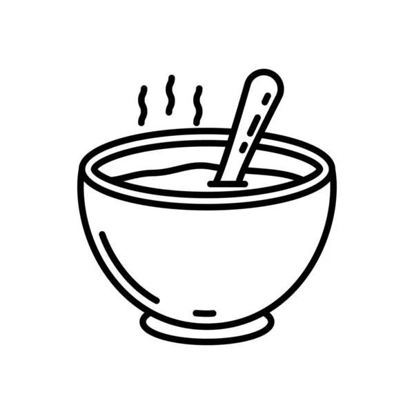 Soup Bar Symbol Vektor Logotyp — Stockvektor