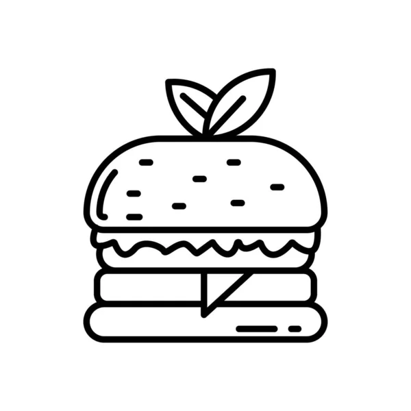 Vegetarische Produkte Symbol Vektor Logotyp — Stockvektor