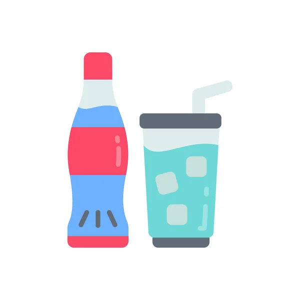 Soft Drinks Ikonen Vektor Logotyp — Stock vektor
