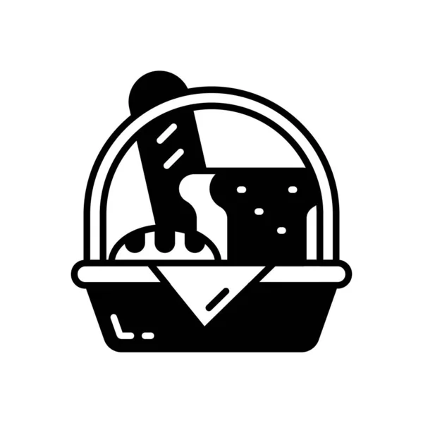 Icône Pains Dans Vecteur Logotype — Image vectorielle