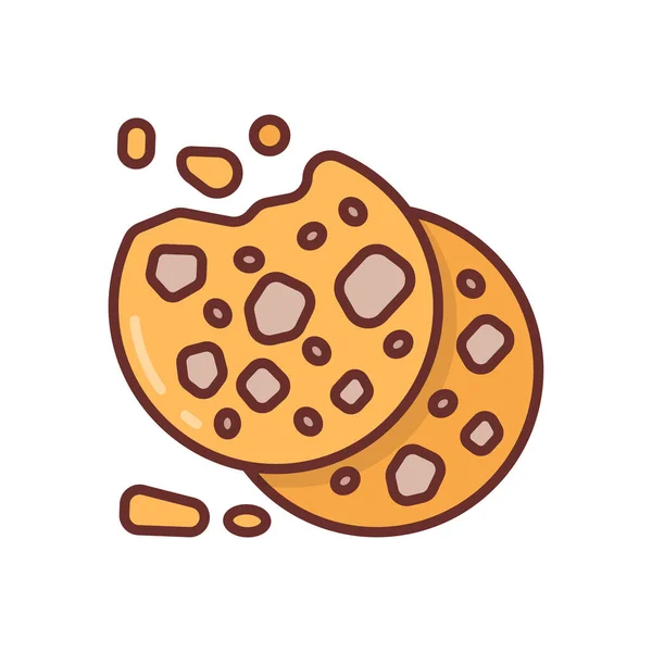 Ícone Cookies Vetor Logotipo — Vetor de Stock