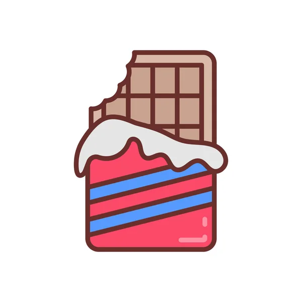 Σοκολάτες Εικονίδιο Στο Διάνυσμα Λογότυπο — Διανυσματικό Αρχείο