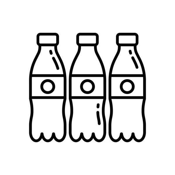 Ícone Bebidas Carbonatadas Vetor Logotipo — Vetor de Stock