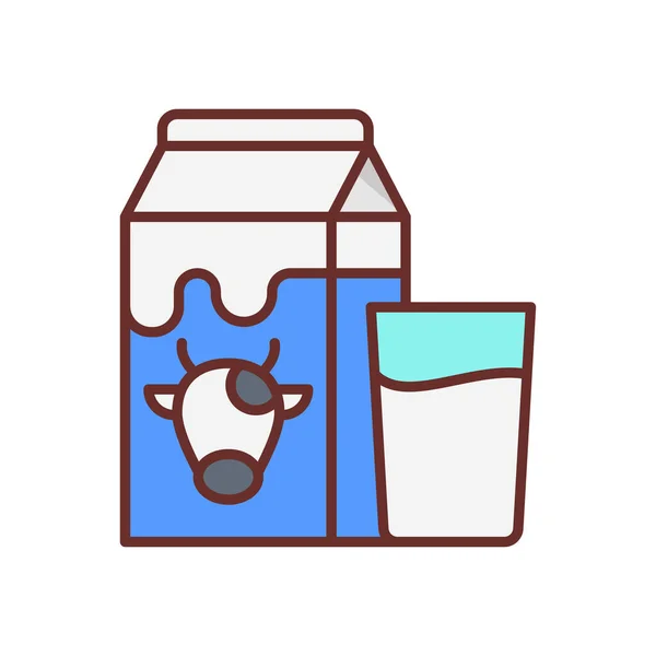 Mjölkikon Vektor Logotyp — Stock vektor