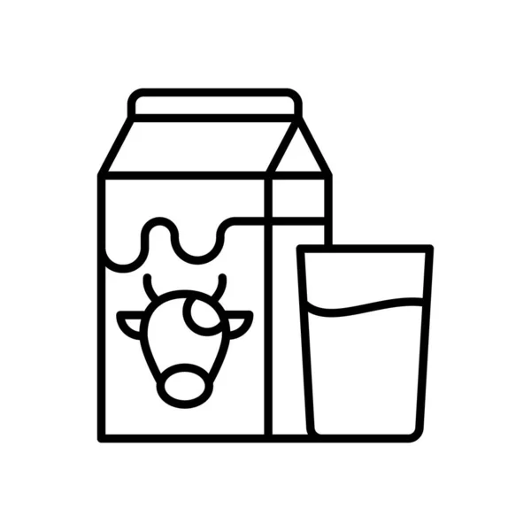 ベクトルのミルクアイコン ロゴタイプ — ストックベクタ