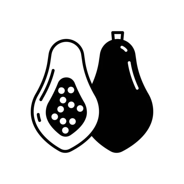Icono Papaya Vector Logotipo — Vector de stock