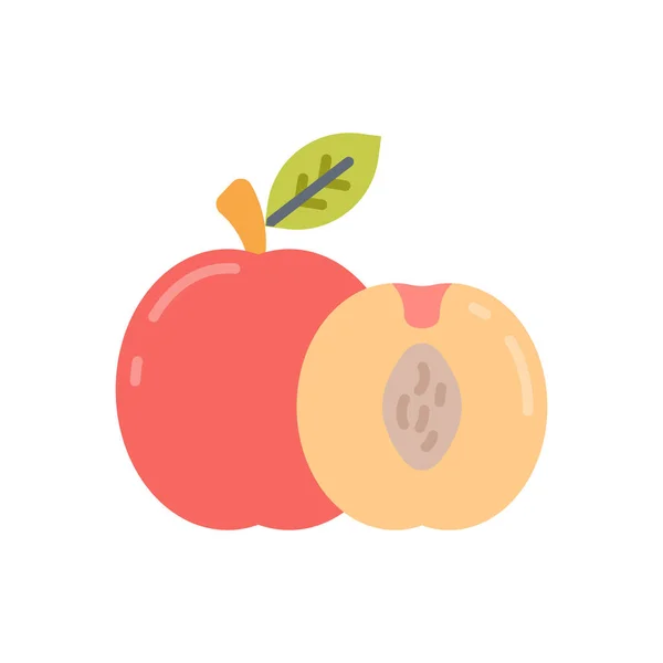 Icône Nectarines Dans Vecteur Logotype — Image vectorielle