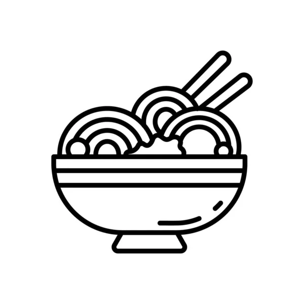 Nudeln Symbol Vektor Logotyp — Stockvektor