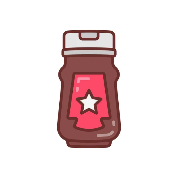 Barbecue Sauce Symbol Vektor Logotyp — Stockvektor