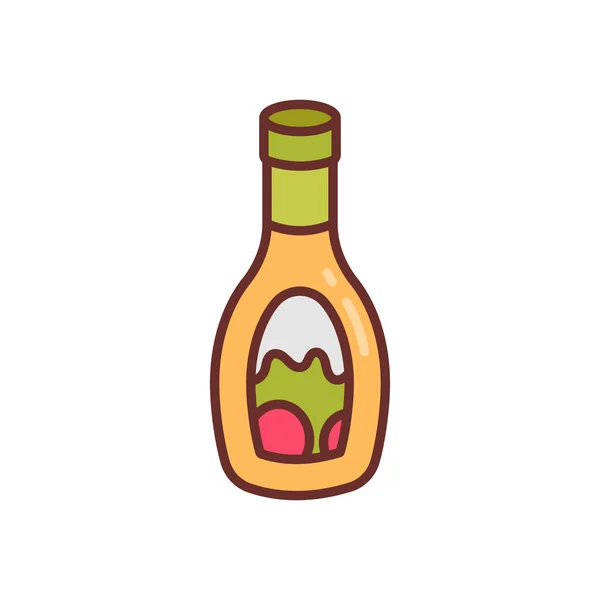Ícone Molho Salada Vetor Logotipo — Vetor de Stock
