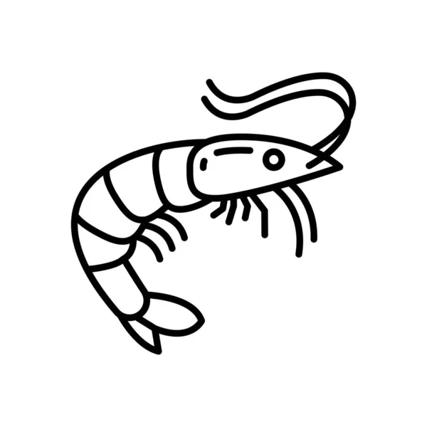 Shrimp Icon Vector Logotype — Stock Vector