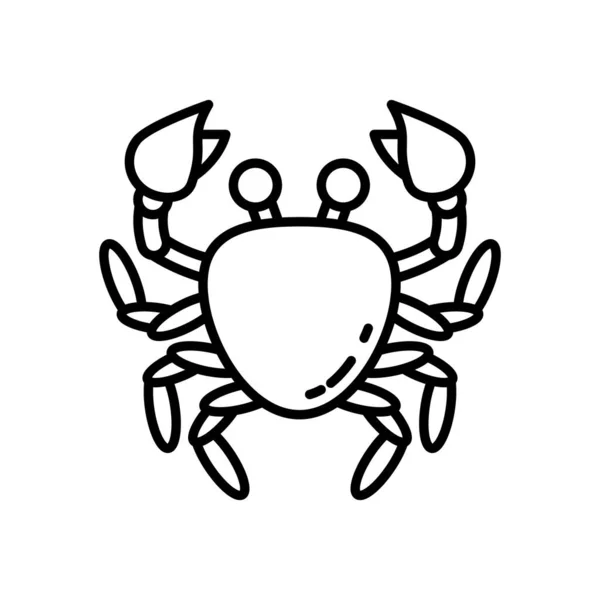 Krabí Ikona Vektoru Logotyp — Stockový vektor