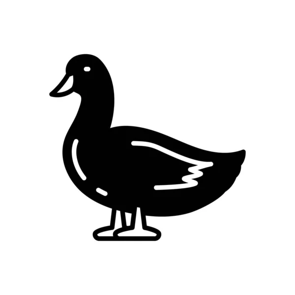 Kachní Ikona Vektoru Logotyp — Stockový vektor