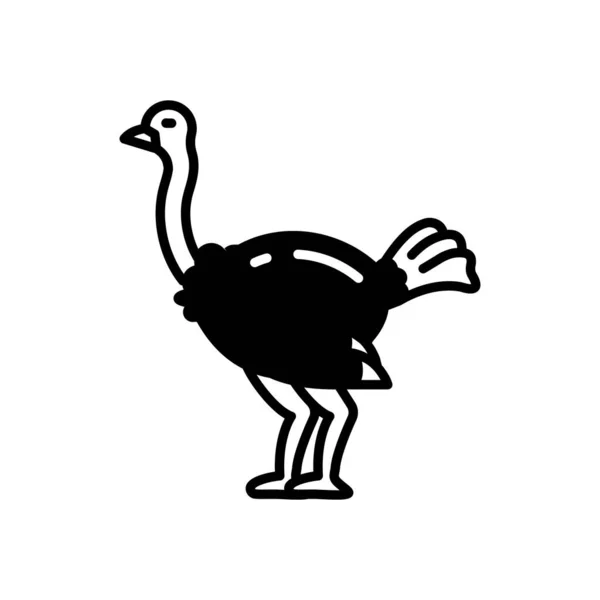 Icono Avestruz Vector Logotipo — Archivo Imágenes Vectoriales