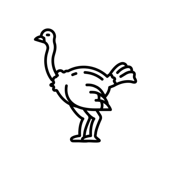 Иконка Страуса Векторе Логотип — стоковый вектор