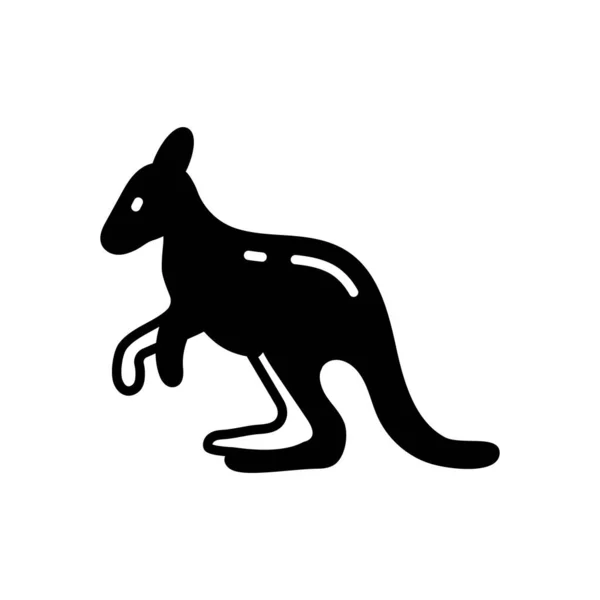 Ícone Canguru Vetor Logotipo — Vetor de Stock