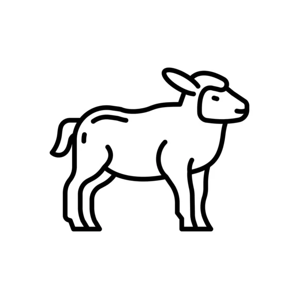 Ícone Cordeiro Vetor Logotipo — Vetor de Stock