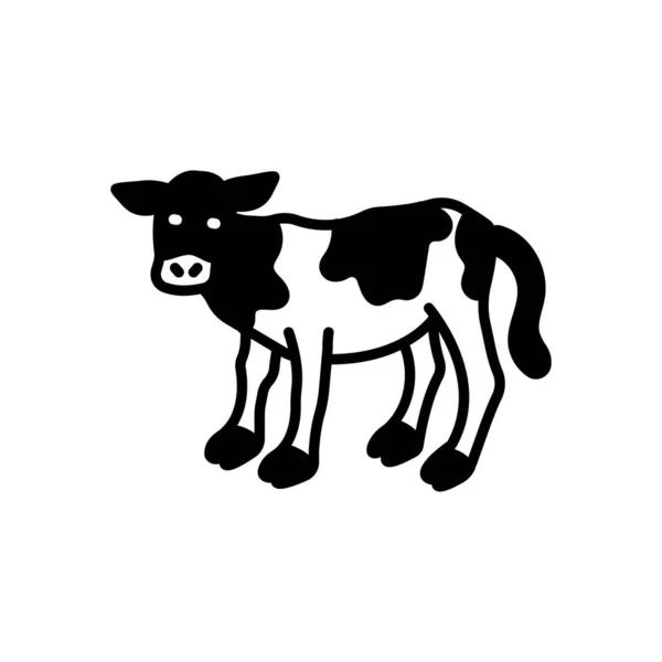 Icona Vitello Nel Vettore Logotipo — Vettoriale Stock