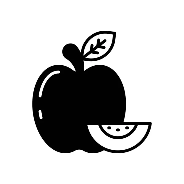 Äppelikonen Vektorn Logotyp — Stock vektor