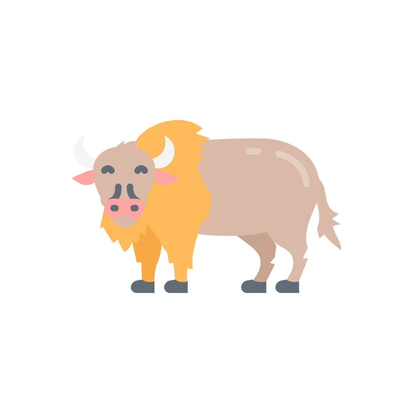 Icône Bison Dans Vecteur Logotype — Image vectorielle