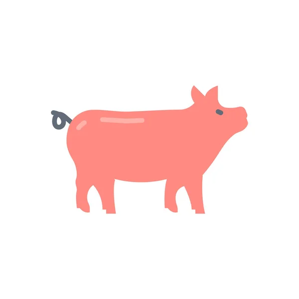 Schweinefleisch Symbol Vektor Logotyp — Stockvektor