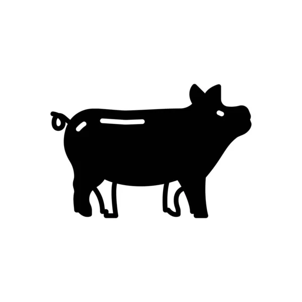 Schweinefleisch Symbol Vektor Logotyp — Stockvektor