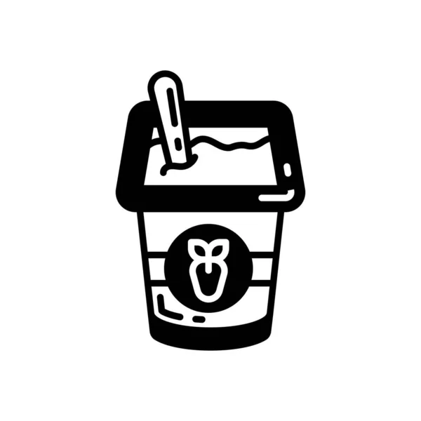 Yoghurt Icoon Vector Logotype — Stockvector